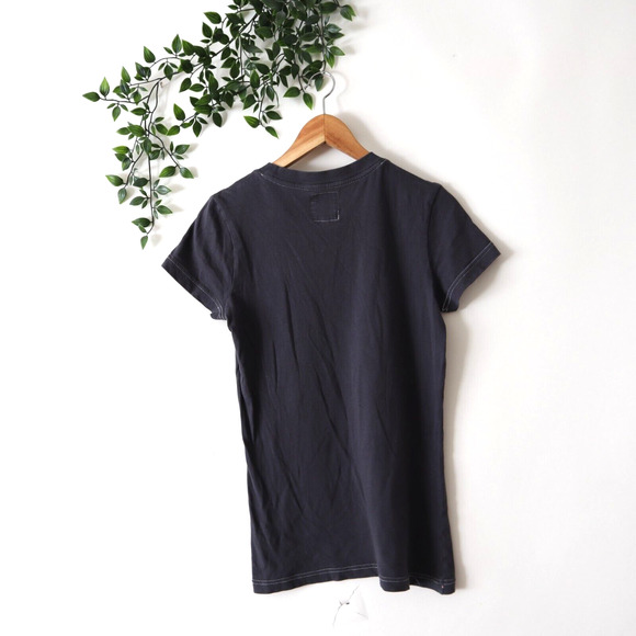 Ruehl Women's Dark Gray Short Sleeve Crew Neck Shirt M Medium - Picture 3 of 4